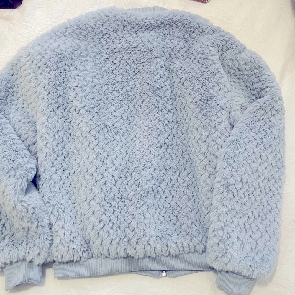 Baby blue zip up jacket